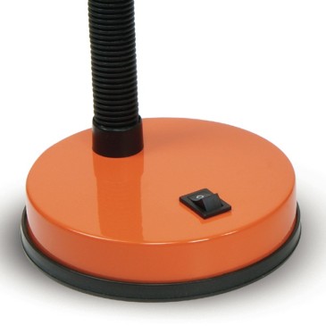 Lampe pliante Ldt avec base en métal orange équipée d'un bouton marche / arrêt FanEurope