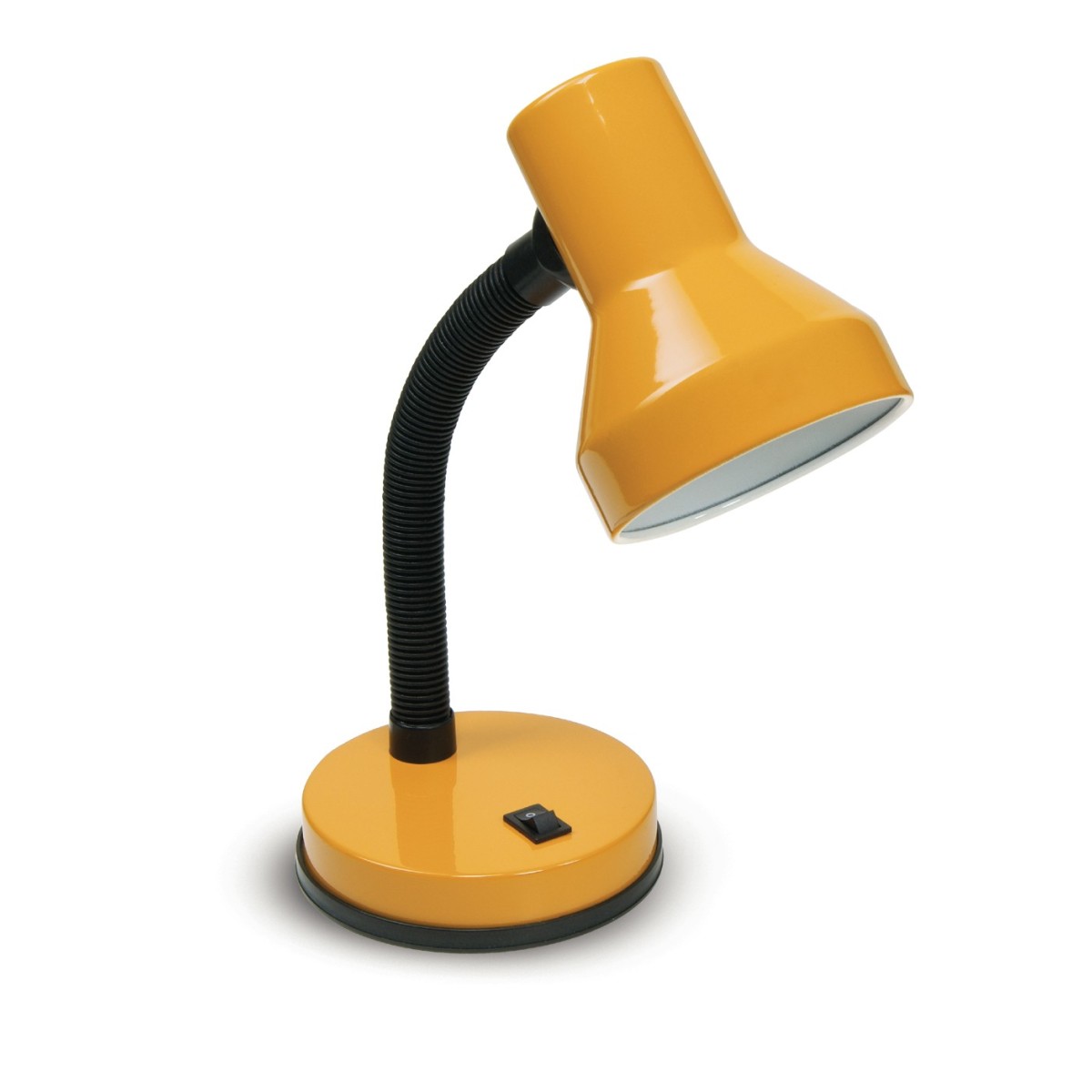 LDT032-GIALLA - Lampe de table moderne en plastique réglable en métal jaune clair E27