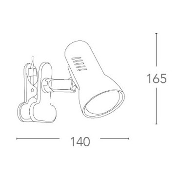 Tischleuchte mit weißer Klemme 42 Watt E27