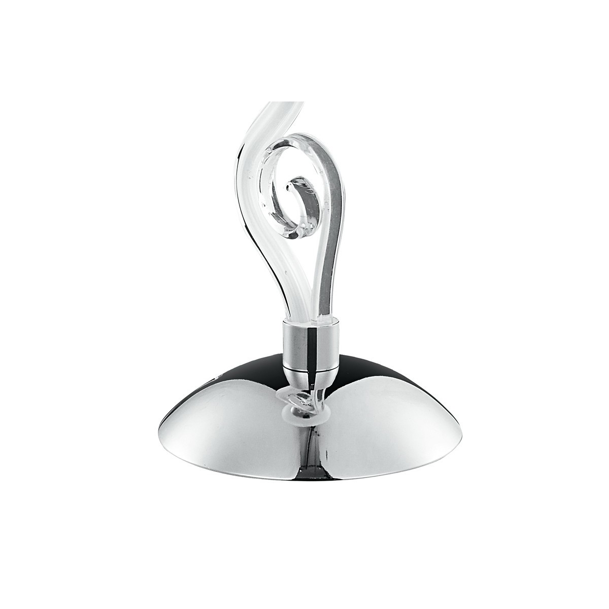 Lampe de table Angel en verre soufflé transparent avec décoration en métal Fan Europe