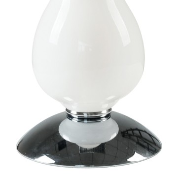 Lampe de base Puff en pâte de verre blanche et ventilateur en métal europe