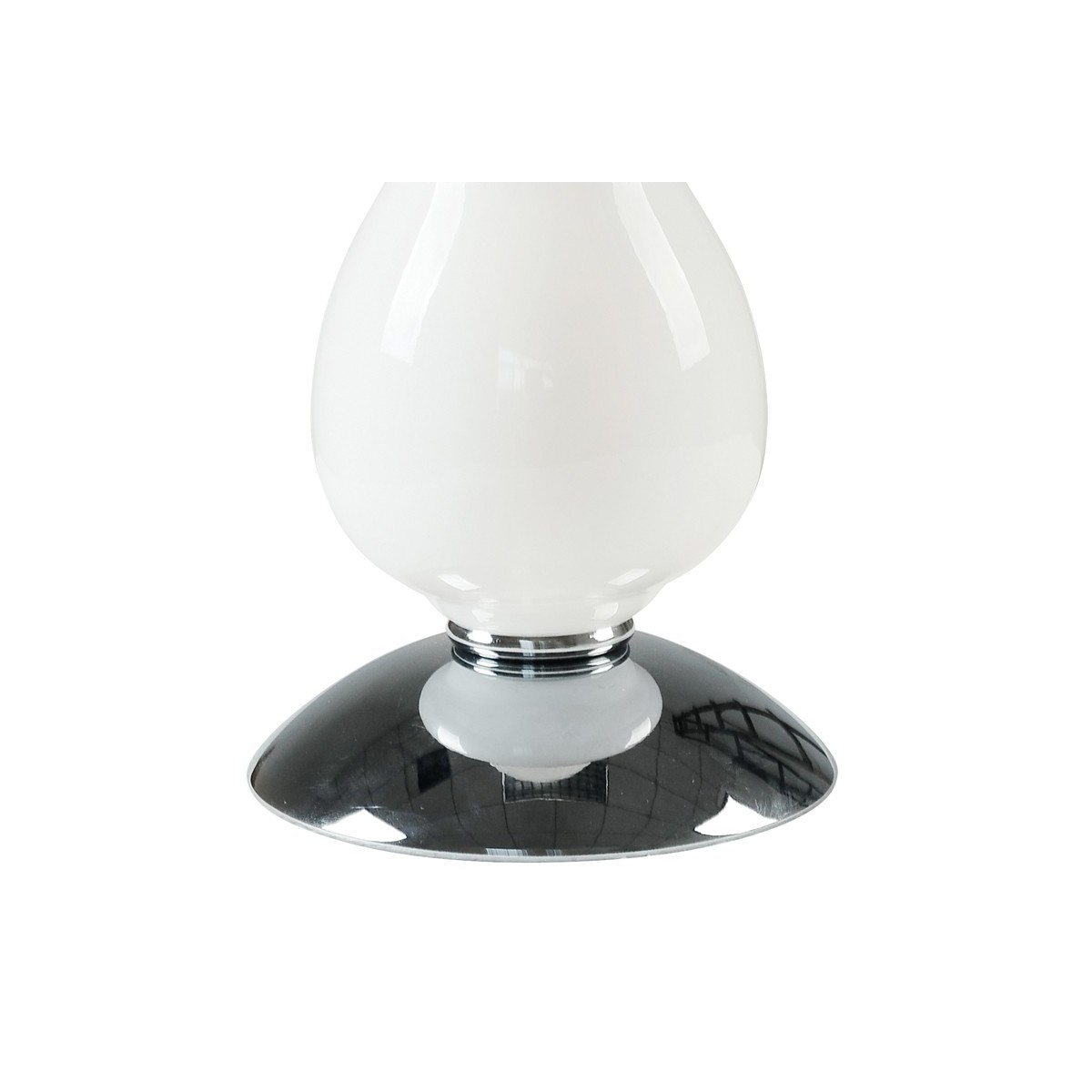 Lampe de base Puff en pâte de verre blanche et ventilateur en métal europe