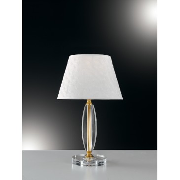 I-EPOQUE/L1 - Lumetto Cristallo Finitura Oro Lampada da Tavolo Classico E27