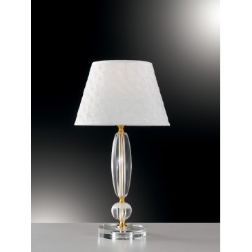 I-EPOQUE / LG1 - Lampe de table classique en cristal E27 finition or