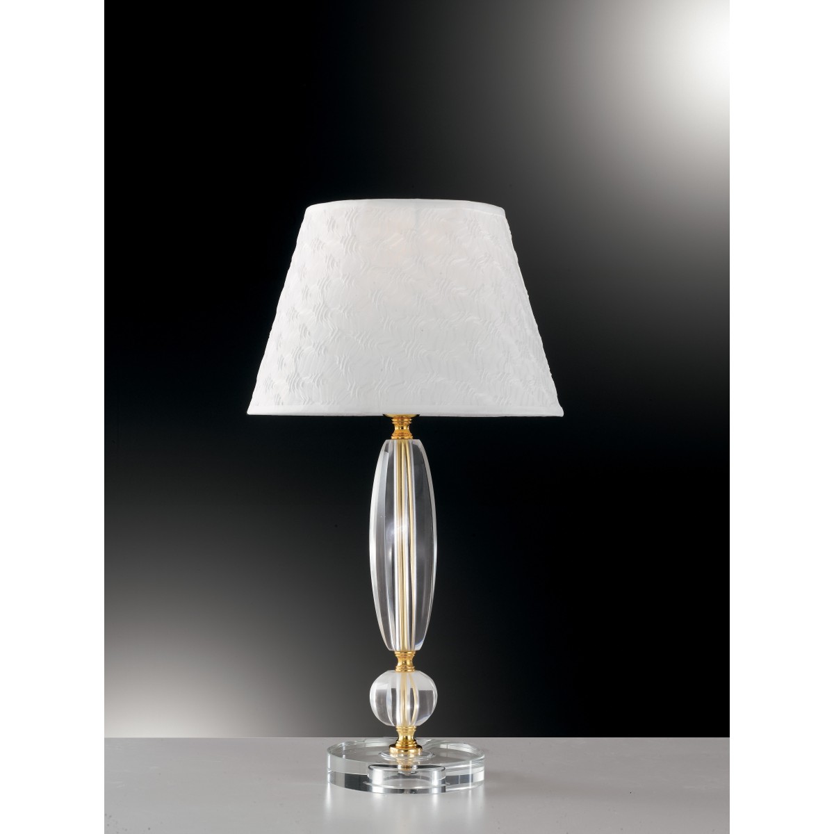 I-EPOQUE / LG1 - Lampe de table classique en cristal E27 finition or