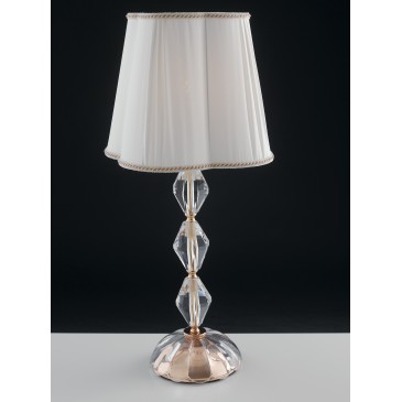 I-RIFLESSO / LG1 - Lampe de table abat-jour en cristal finition cristal Tissu classique E27