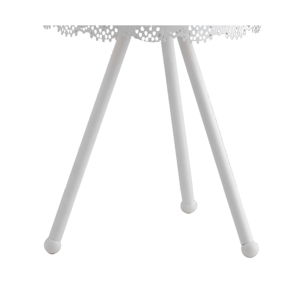 Lampe de table trépied Cluny en éventail en métal blanc mat Europe