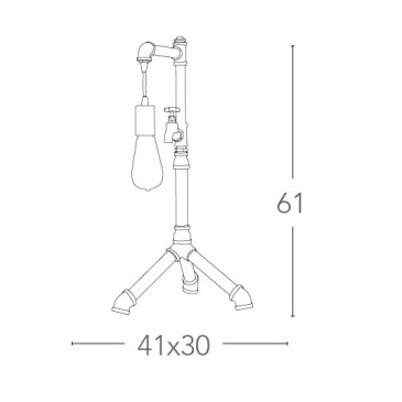 Lampe de table rustique Tap...