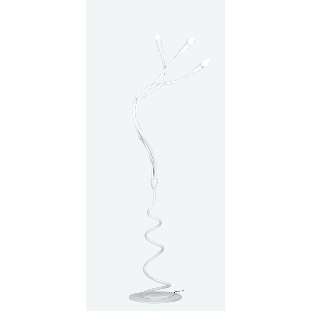 I-LOVER-PT3-BCO - Lampe blanche avec lampadaire filaire E14 de 40 watts