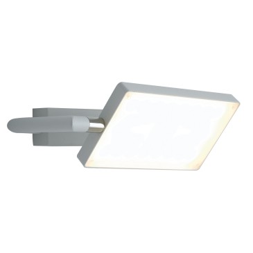 LED-BOOK-AP-BCO - Lampe de lecture réglable en aluminium blanc à lumière chaude de 17 watts