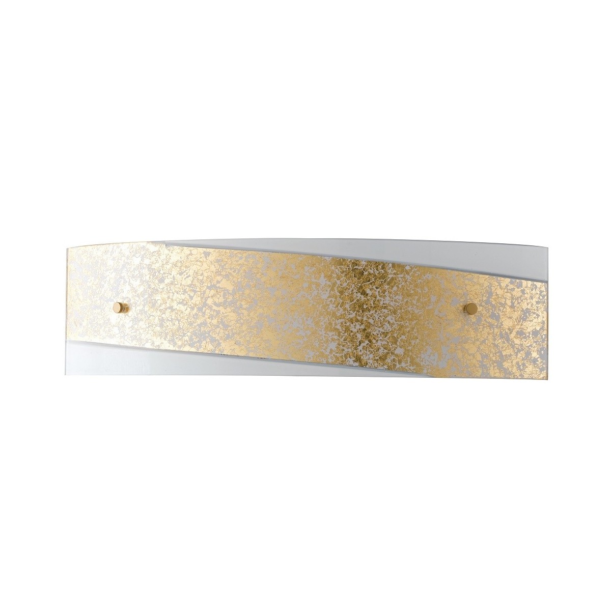 I-PARIS/4512 ORO - Applique Lampada da Parete Rettangolare Vetro Bianco Fascia Oro Moderna E27