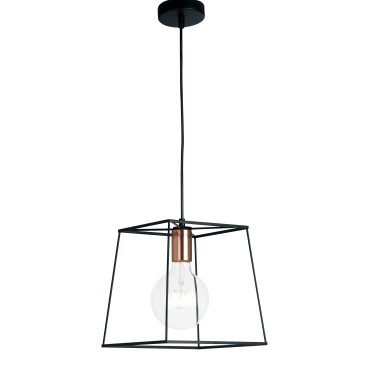 I-HARLEM-L-S1 - Sospesione paralume Minimal Metallo Lampadario Rustico Vintage E27