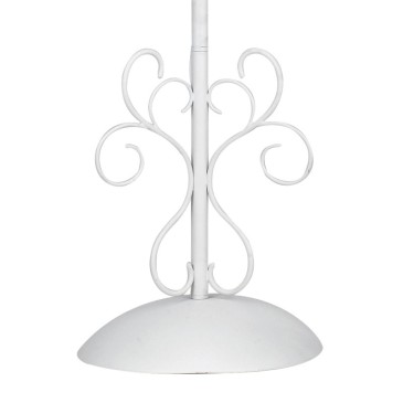 Lampadaire Perla en métal blanc avec décoration FanEurope