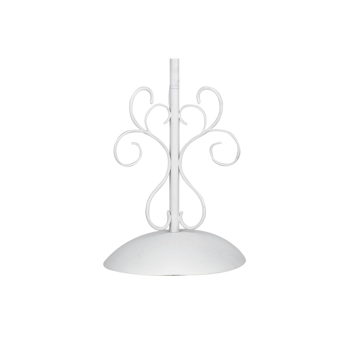 Lampadaire Perla en métal blanc avec décoration FanEurope