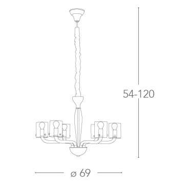 Lustre suspendu en verre...