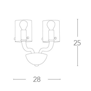 Applique Aurora in Vetro Bianco con Diffusori Trasparenti e e finiture Cromo Fan Europe