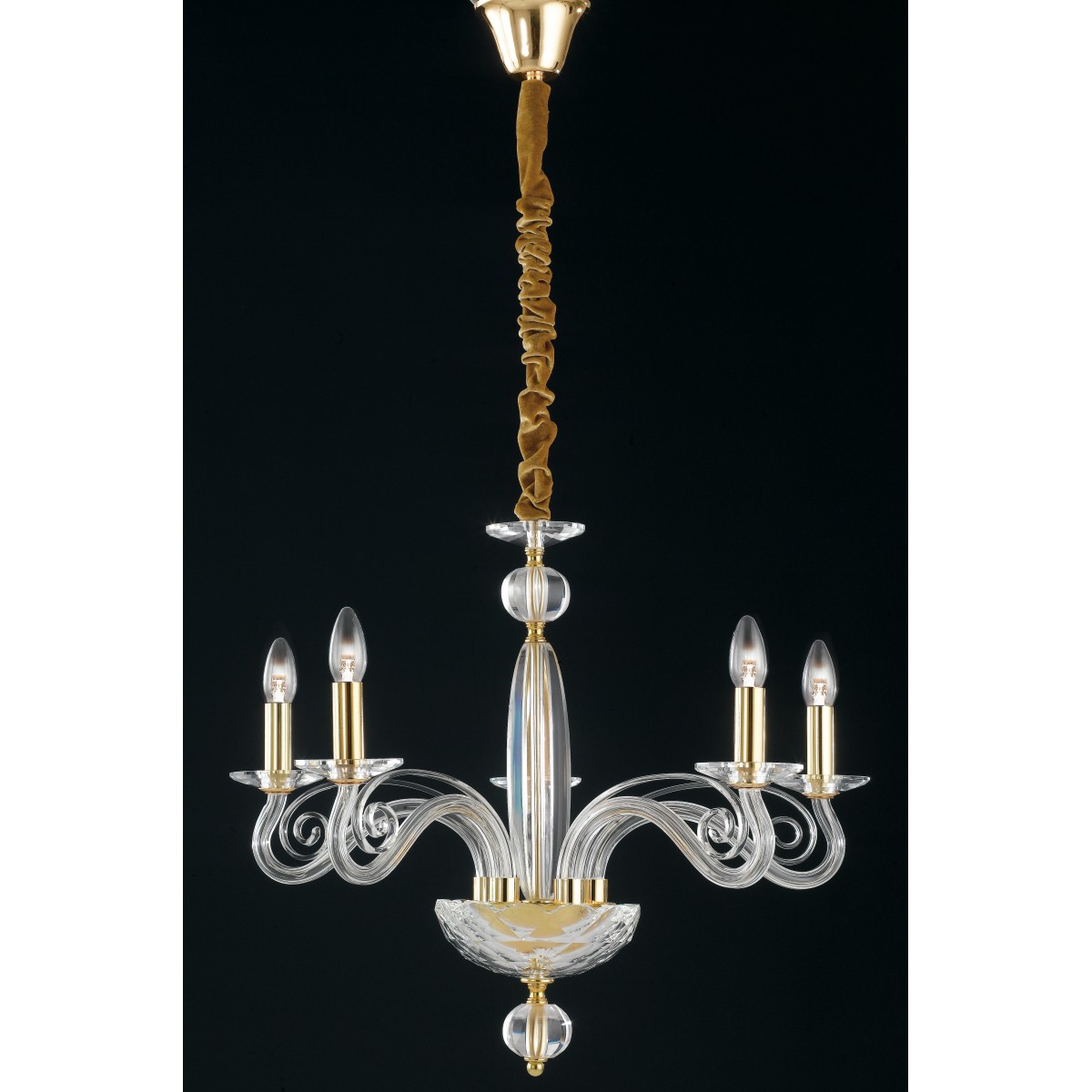 I-EPOQUE / 5 - Lustre en cristal finition dorée Classic Interior E14