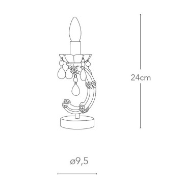 Abat-jour en acrylique transparent avec pendentifs en forme de goutte et décorations florales en chrome Lampe Houston FanEurope