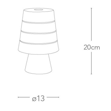 I-DRUM/L BCO - Lampada da Tavolo Bianco paralume Gomma Morbido E14