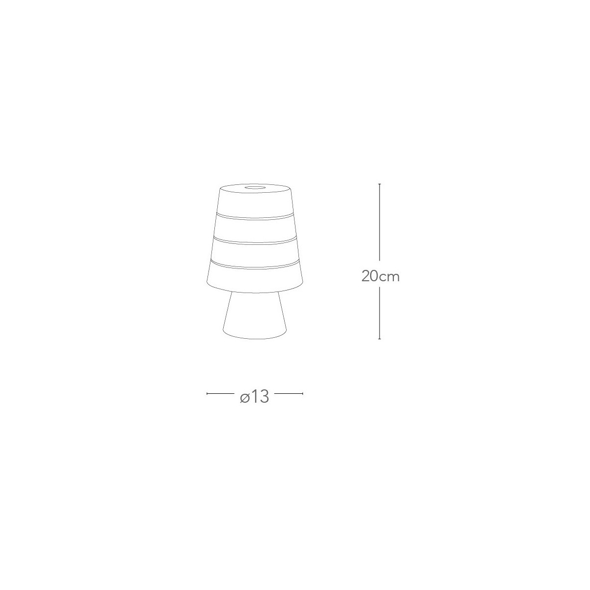 I-DRUM/L BCO - Lampada da Tavolo Bianco paralume Gomma Morbido E14