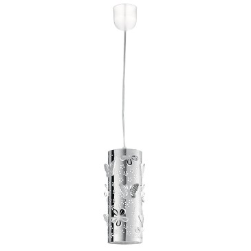 I-BUTTERFLY / S10 - Suspension cylindrique en acier sculptant des fleurs, papillons, lustre moderne E27