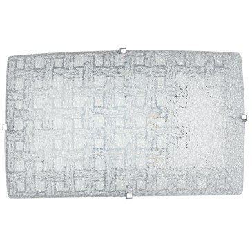 I-PAMELA / AP - Applique Murale Rectangulaire Tissage de Verre Diamant Lampe Led Moderne 18 watts Lumière Naturelle