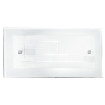 I-MUSA/AP - Applique Rettangolare Vetro Cornice decoro Quadri Lampada da Parete Classica E27