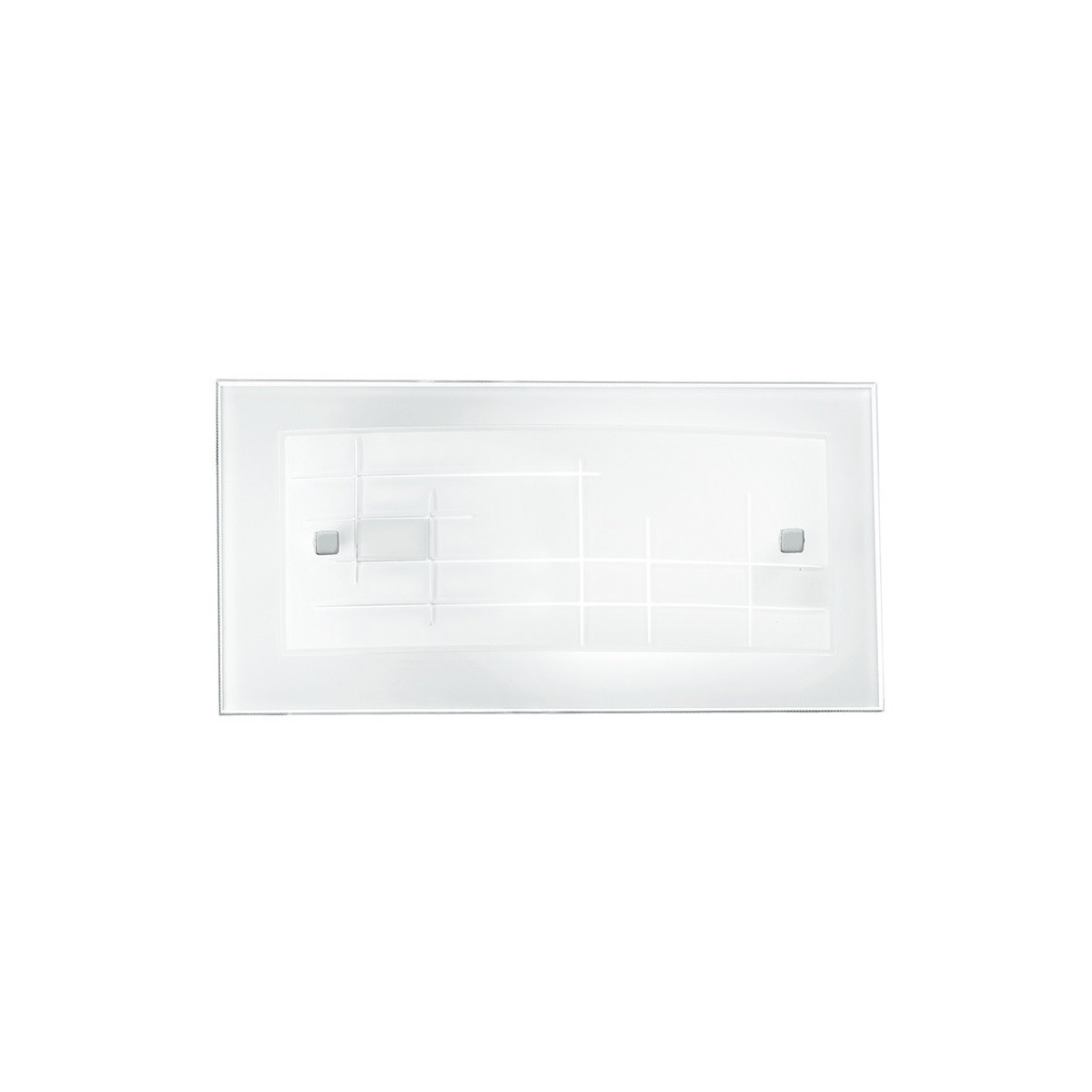 I-MUSA/AP - Applique Rettangolare Vetro Cornice decoro Quadri Lampada da Parete Classica E27