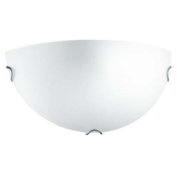 I-OBLO / AP - Applique Murale Lunette en Verre Satiné Blanc Applique Classique E27