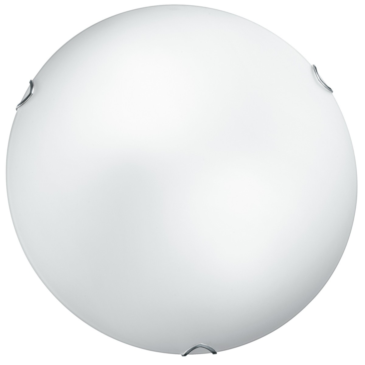 I-OBLO/PL30 - Plafoniera Tonda Bianca in Vetro Satinato Lampada Classica Soffitto Parete E27