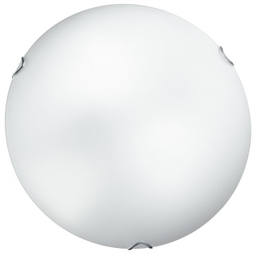 I-OBLO/PL50 - Plafoniera Lampada Classica Tonda Vetro Bianco Satinato Interno E27