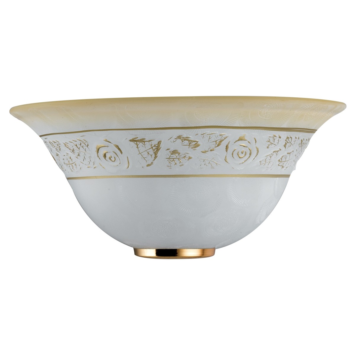 ROSY / APS - Applique verre blanc dégradé grec ambre floral classique intérieur E27