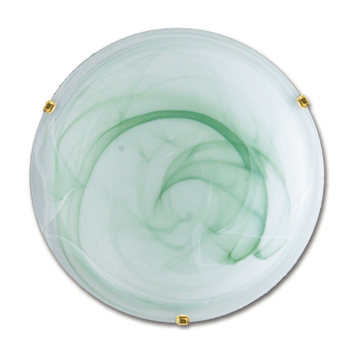 32/04410 - Plafonnier rond en verre dégradé vert classique E27