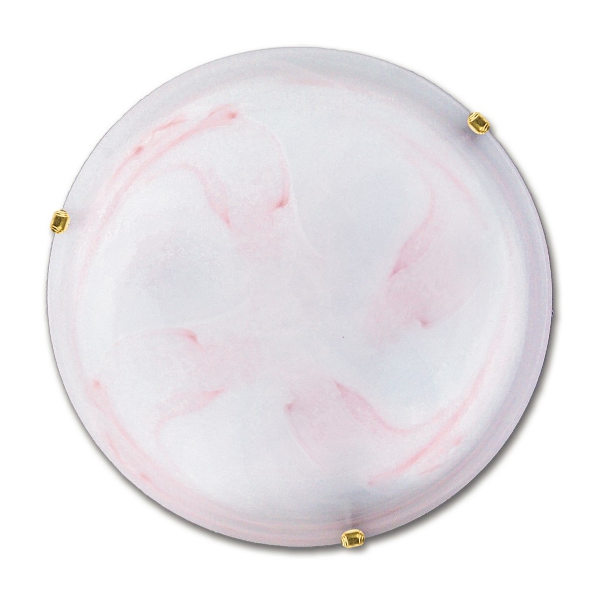 32/28601 - Plafonnier Classique Rond Dégradé Rose Intérieur Verre E27