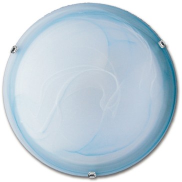 32/28901 - Plafonnier en verre dégradé bleu classique E27