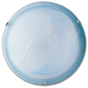 32/29001 - Plafonnier rond en verre dégradé bleu mur de plafond classique en verre E27