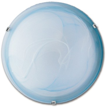 32/03910 - Plafonnier rond classique en verre dégradé bleu E27