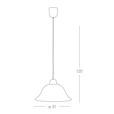 Pendentif XVIIIe siècle avec abat-jour en verre dégradé blanc FanEurope