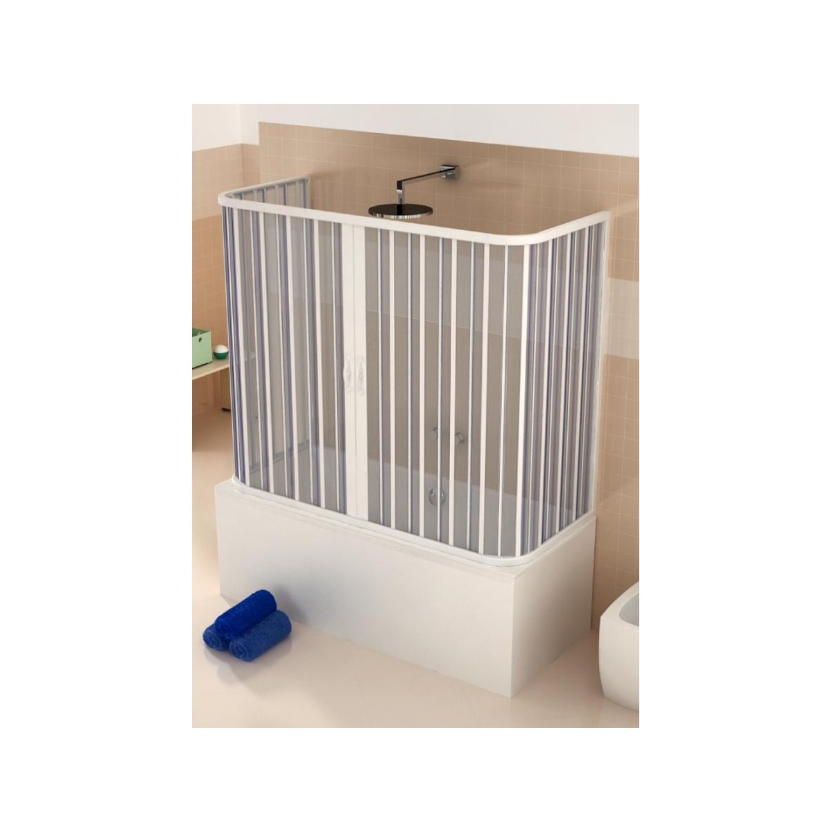 Box Doccia Cabina Vasca Tre lati 80 70x140x70 70x150x70 70x160x70 70x170x70 pvc