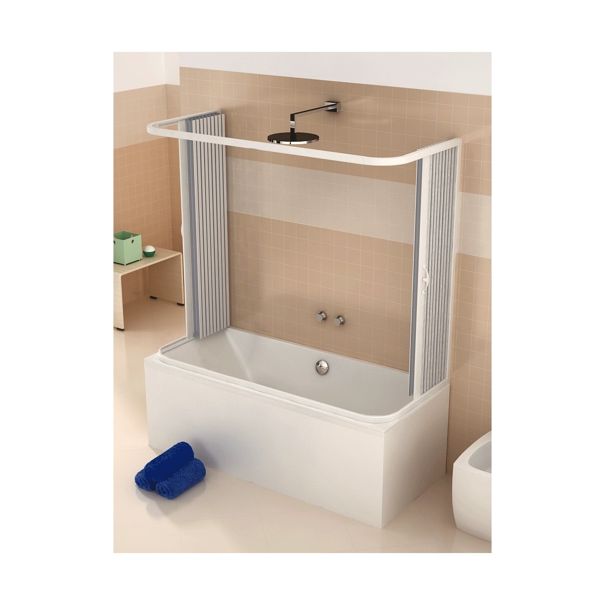 Box Doccia Cabina Vasca Tre lati 80 70x140x70 70x150x70 70x160x70 70x170x70 pvc