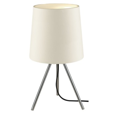 I-MARLEY/L BCO - Lume Treppiedi Alluminio Bianco Diffusore Acrilico Lampada da Tavolo Moderno E14