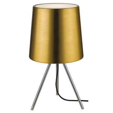 I-MARLEY/L ORO - Lume Diffusore Acrilico Alluminio Oro Lampada da Tavolo Moderna E14