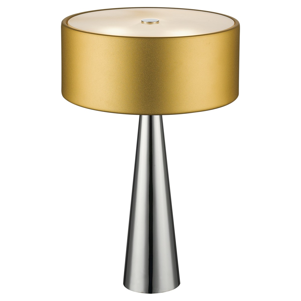 I-HEMINGUAY/L ORO - Lampada da Tavolo Oro Diffusore Vetro Fusto Conico Alluminio Interno Moderno G9