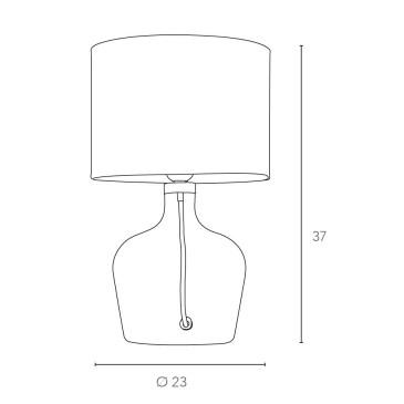 Lampe de table en verre de...