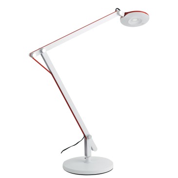 LEDT-LOCKE-WHITE - Lume per Lettura Bianco Rosso Plastica Metallo Lampada Scrivania Led 6 watt Luce Naturale