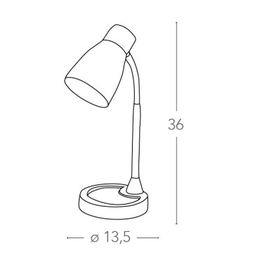 Lampada da lettura Archimede con Struttura in Metallo Orientabile e Paralume in Plastica Nera FanEurope