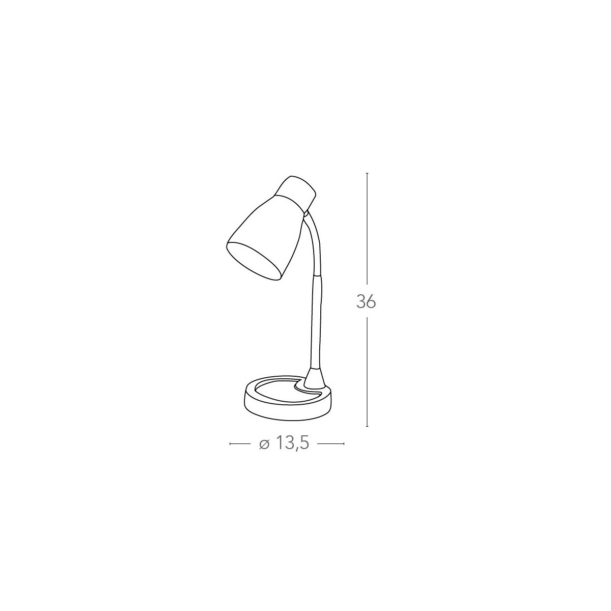 Lampada da lettura Archimede con Struttura in Metallo Orientabile e Paralume in Plastica Nera FanEurope