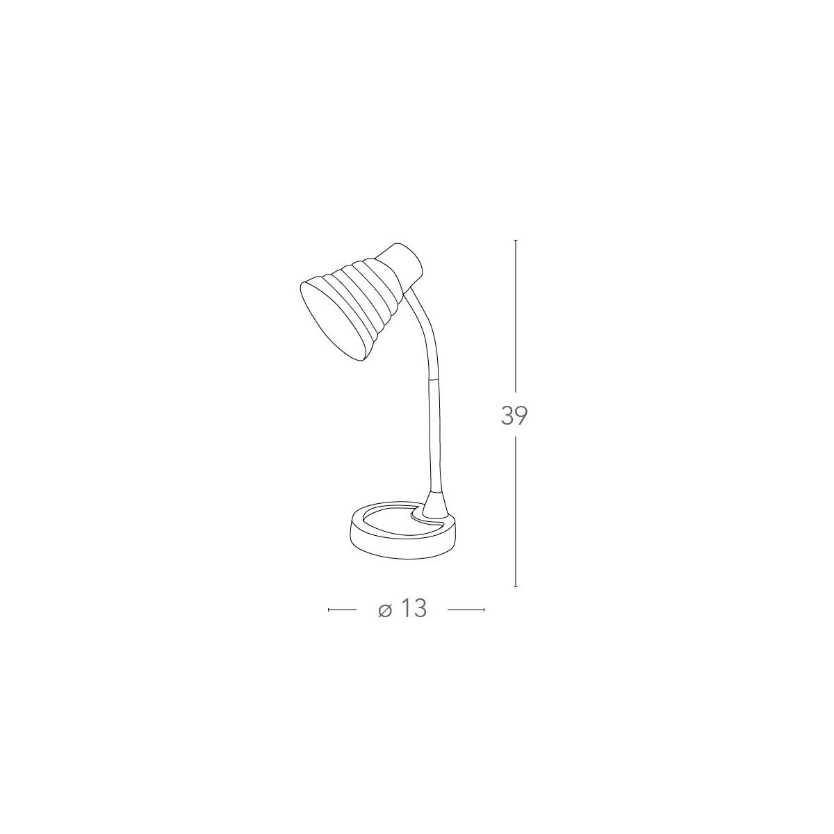 Lampada Leonardo con Paralume in Plastica Arancio Orientabile FanEurope