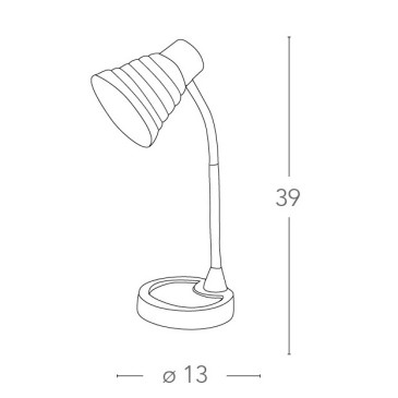 Lampada da Lettura in Metallo e Plastica Nera con Struttura Orientabile Linea Leonardo