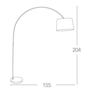 Lampadaire Arc blanc 60...